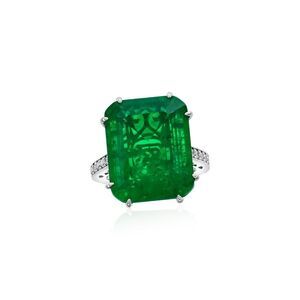 Suzy Levian Gala Collection Silver Cz Cocktail Ring